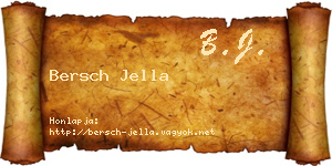 Bersch Jella névjegykártya
